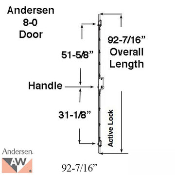 Andersen Multipoint Lock for A-Series Hinged Doors, 92-7/16"